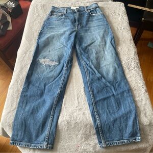 Twin Doves vintage stove pipe ankle Distressed Blue Jeans size 27